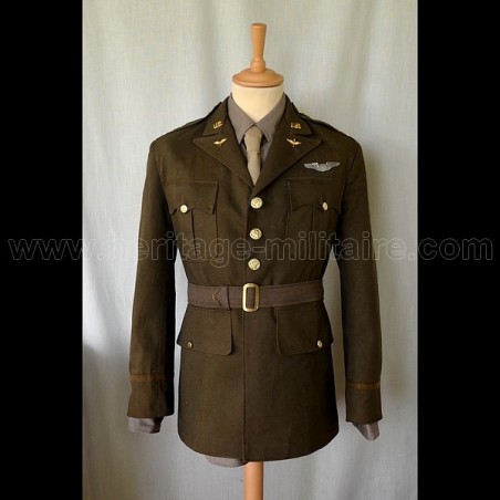 WWII US Officer dress Tunic OD 51 Europe war