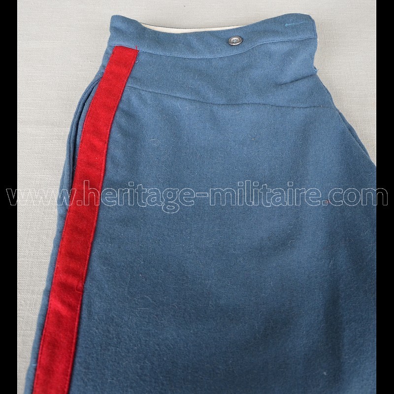 Pant dark sky blue wool with red trim