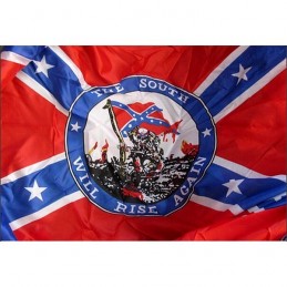 Flag confederate "The south will rise again"