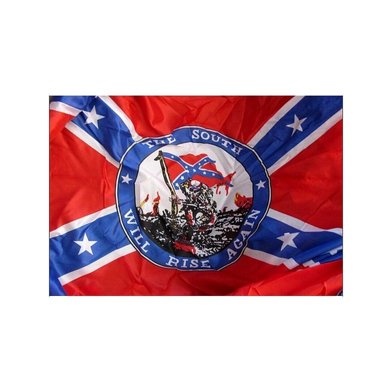 Flag confederate "The south will rise again"