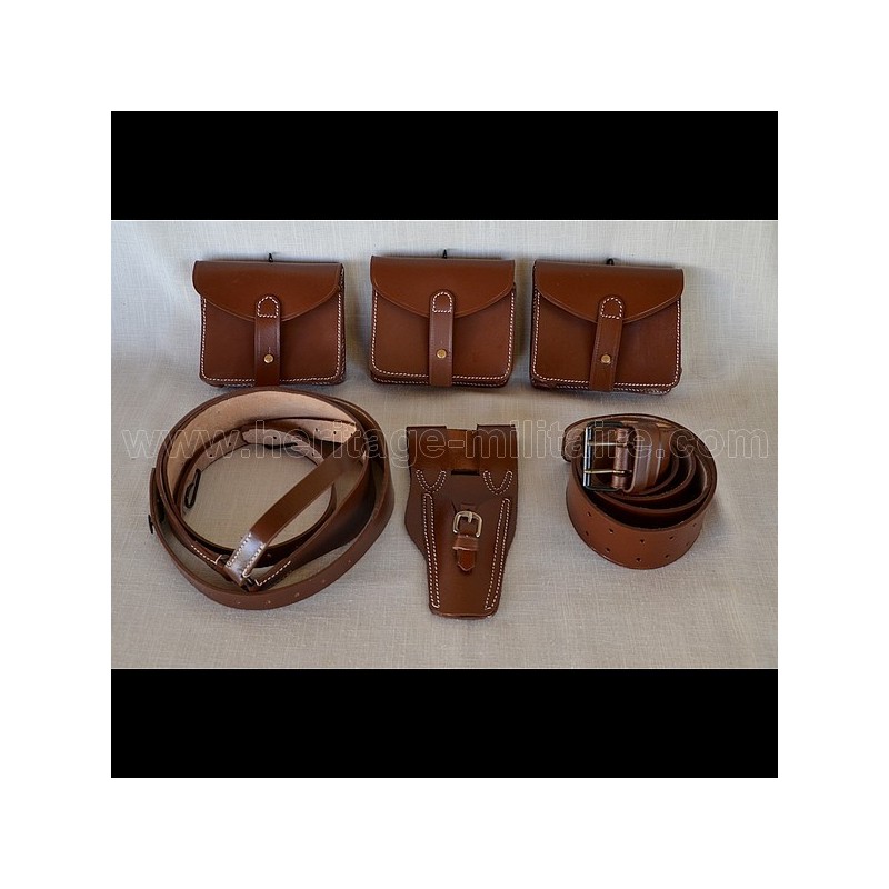 Set complet cuir marron France 14-18 WWI